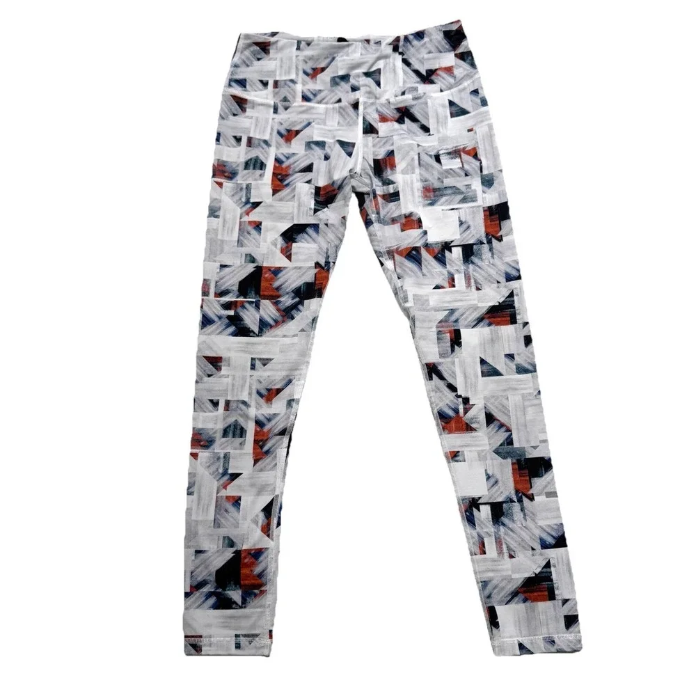 VARLEY Hayworth 7/8 Leggings in Multi-Print Womens Size Medium M Light Geometric